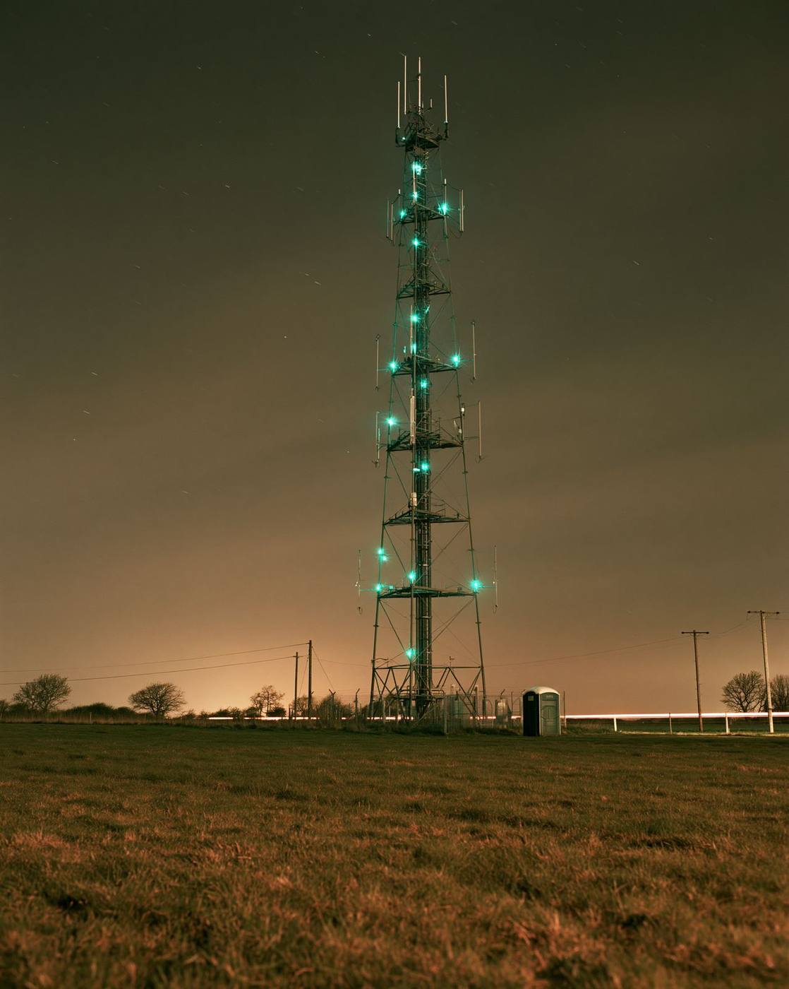 A sensing mast at the festival perimeter