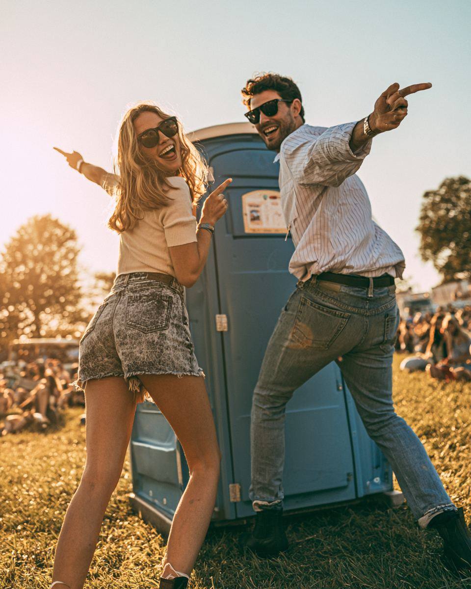 A Throne Match success story, photographed at the landmark where they met