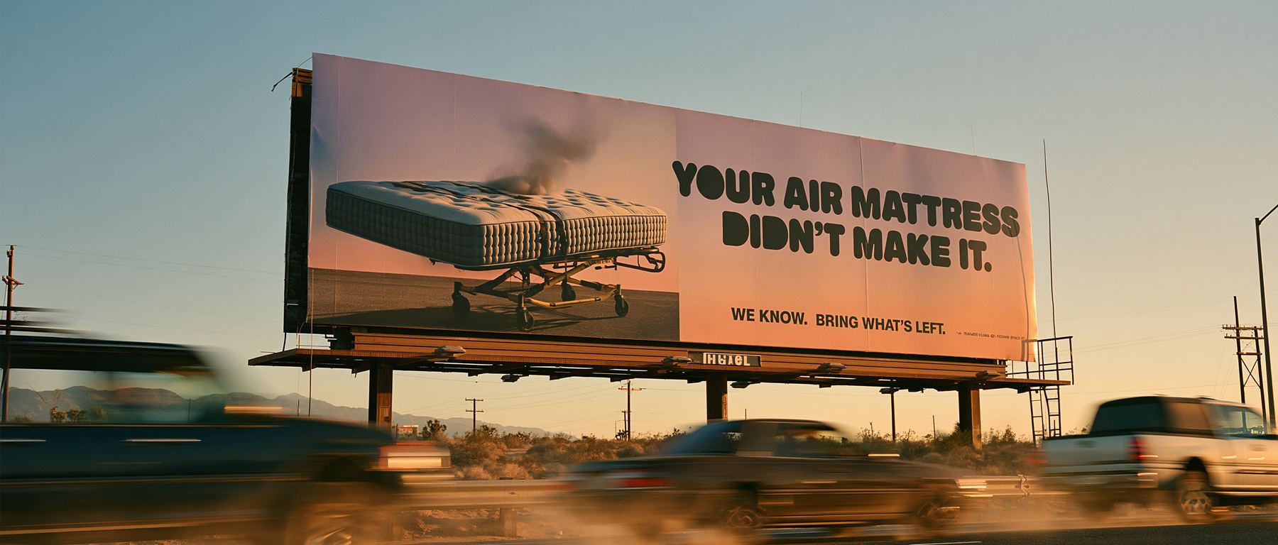 Mattress Store recovery billboard